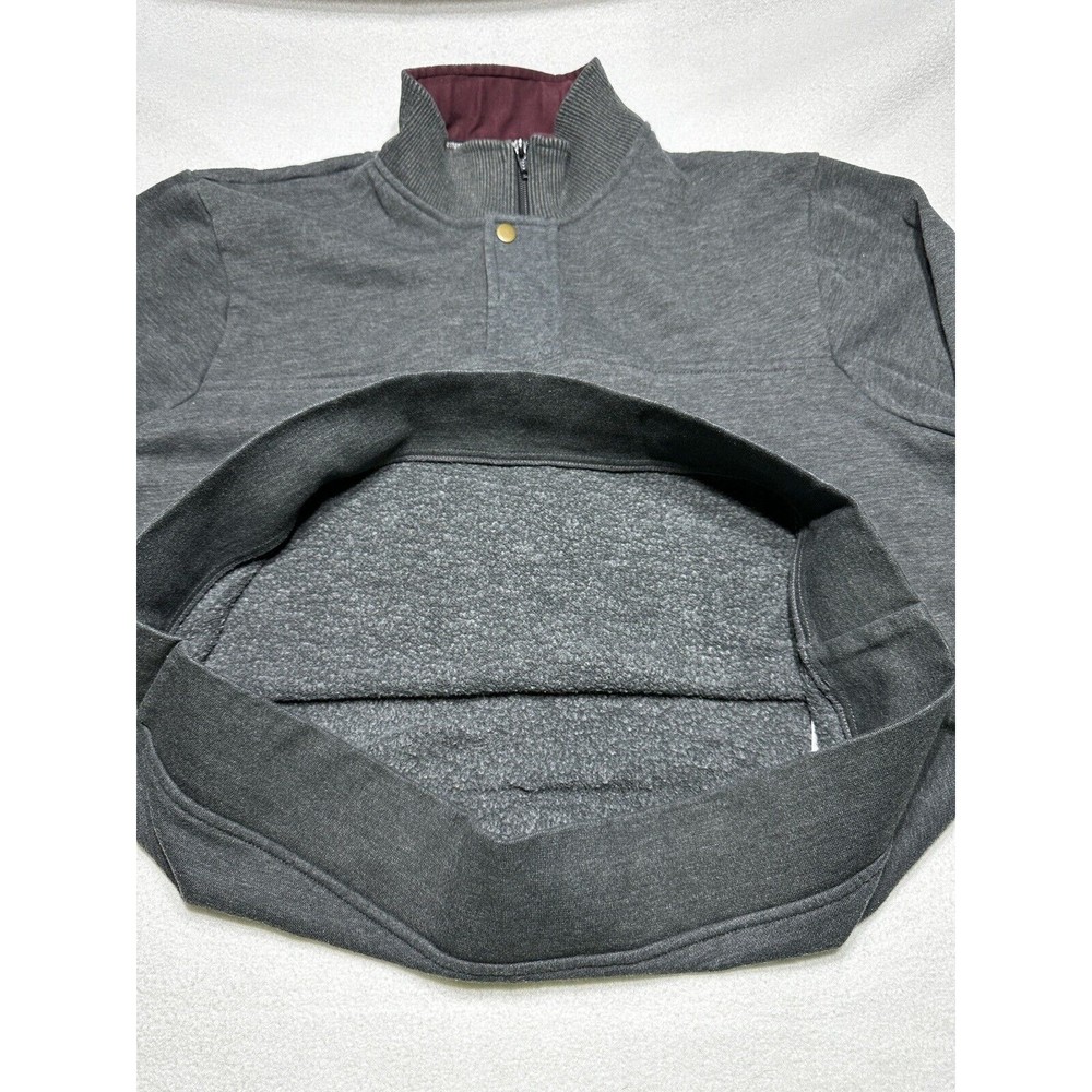 ORVIS Mens Pullover Size XL Quarter Zip Gray Sweater Signature Sweatshirt - Picture 6 of 16
